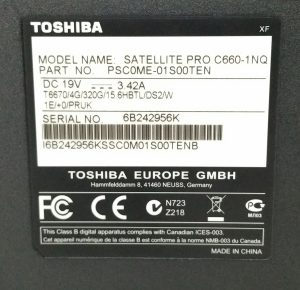 Toshiba Satellite Pro C660-1NQ Windows 10 Pro 15.6" Laptop - Image 3