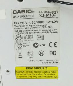 Casio XJ-M130 Data Projector No Lamp - Image 3