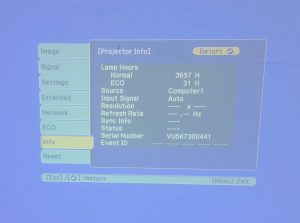 Epson H692B EB-X27 HDMI LCD Projector with 3728 Lamp Hours Used - Image 2