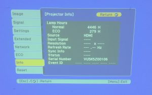 Epson H692B EB-X27 HDMI LCD Projector with 4725 Lamp Hours Used - Image 2