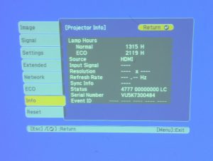 Epson H692B EB-X27 HDMI LCD Projector with 3434 Lamp Hours Used - Image 2