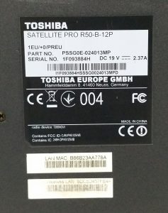Toshiba Satellite Pro R50-B-12P Windows 10 Pro 15.6" Laptop - Image 3