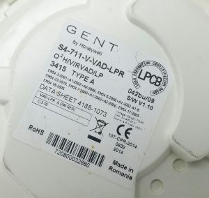 Joblot 2X Gent By Honeywell S4-711-V-VAD-LPR Smoke Heat Sensor - Image 3