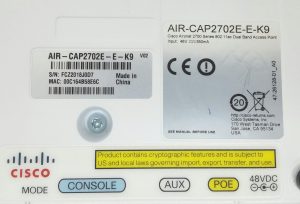 Cisco AIR-CAP2702E-E-K9 V02 Aironet 2700 Series 802.11ac Dual Band PoE Access Point - Image 3