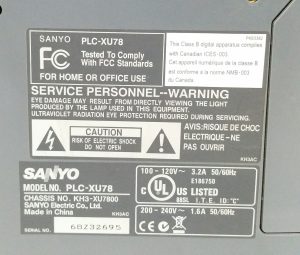 Sanyo PLC-XU78 ProxtraX Multiverse VGA Projector w 346 Lamp Hours Used - Image 3