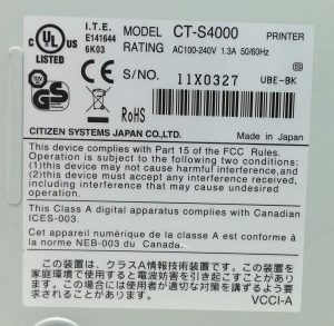 Citizen CT-S4000 Label Printer - Image 3