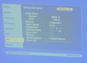 Epson H692B EB-X27 HDMI LCD Projector with 4018 Lamp Hours Used - Image 2