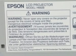 Epson H692B EB-X27 HDMI LCD Projector with 4018 Lamp Hours Used - Image 3
