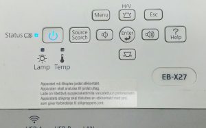 Epson EB-X27 HDMI LCD Projector H692B with 3918 Lamp Hours Used - Image 3