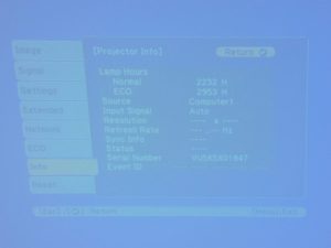 Epson EB-X27 HDMI LCD Projector H692B with 5185 Lamp Hours Used - Image 2