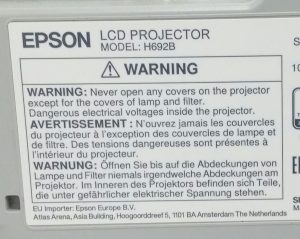 Epson H692B EB-X27 HDMI LCD Projector 3516 Lamp Hours Used - Image 3