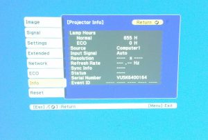 Epson H692B EB-X27 HDMI LCD Projector 655 Lamp Hours Used - Image 2