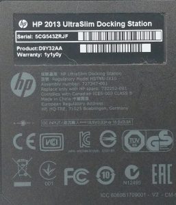 HP 2013 UltraSlim D9Y32AA Docking Station Without Power Adapter - Image 3