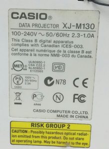 Casio XJ-M130 Data VGA Projector - Image 3