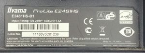 iiyama Prolite E2481HS-B1 E2481HS 24" DVI VGA Monitor - Image 2