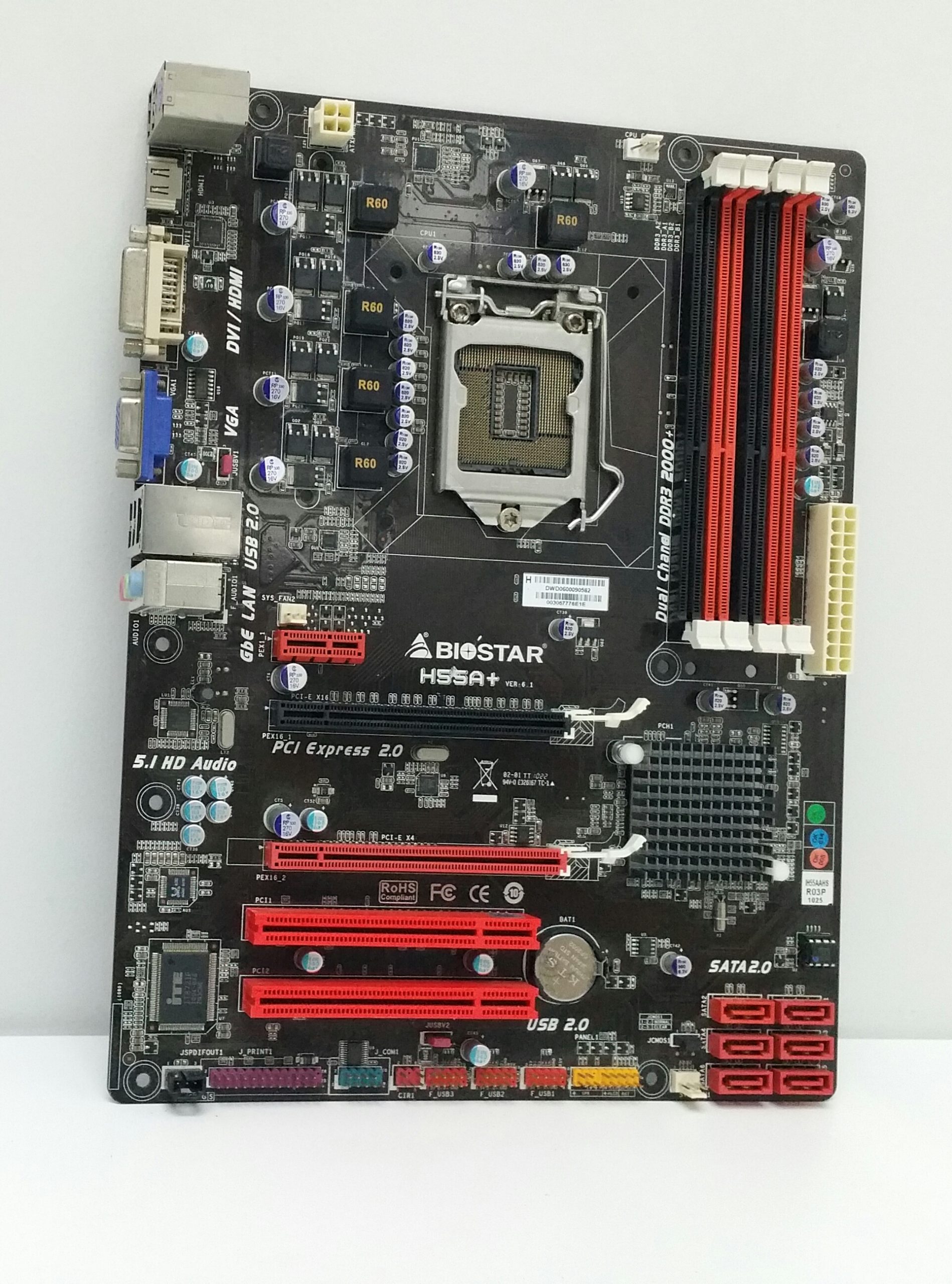20230915_202840-1 Biostar H55A+ Ver: 6.1 GbE Lan USB 2.0 VGA DVI/HDMI Motherboard - Image 1