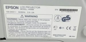 Epson EB-470 LCD Projector 1309 Lamp Hours Used H456B - Image 3