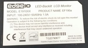 Edge10 E1910XX LED-Backlit VGA DVI 19" LCD Monitor Screen - Image 3