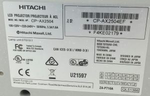 Hitachi CP-AX2504 LCD Projector - Image 3