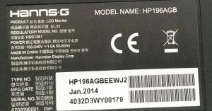 Hanns.G HP196 HP196AGB 19" VGA LCD Monitor - Image 3