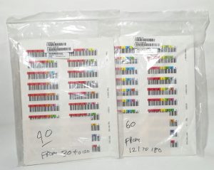 Joblot 2x LTO Barcode Label Orientation Sheets