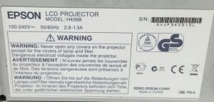 Epson EB-470 H456B LCD Projector 1131 Lamp Hours Used - Image 3