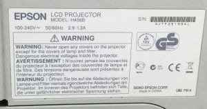 Epson EB-470 H456B LCD Projector 2246 Lamp Hours Used - Image 3
