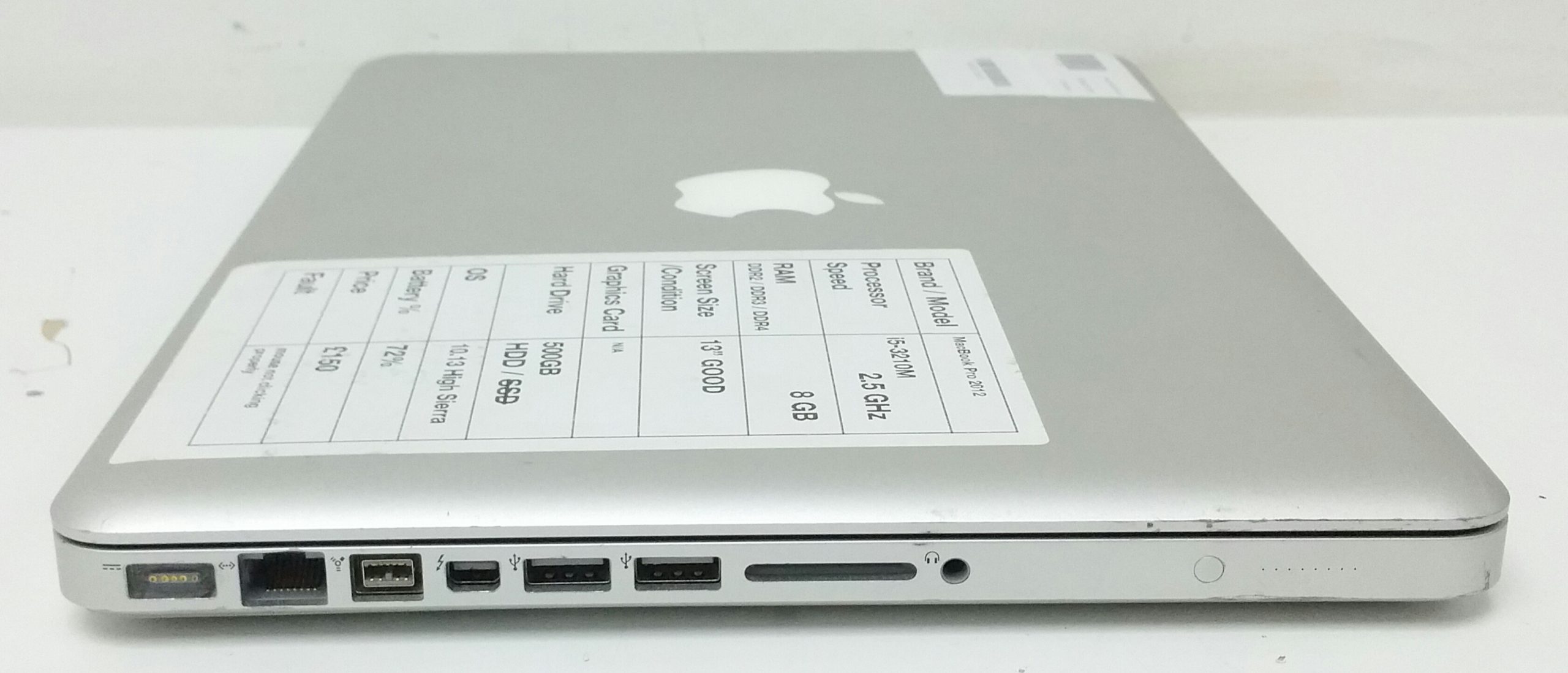 Apple Macbook Pro A1278 – i5-3210M 2.5GHz – 8GB DDR3 – 13″ – 500GB