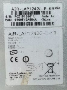 Cisco AIR-LAP1242G-E-K9 V03 PoE Dual Band Access Point - Image 3
