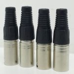 Job Lot 4x Neutrik Cable XLR NC3FXX 3 Pole XLR Male Silver Contact