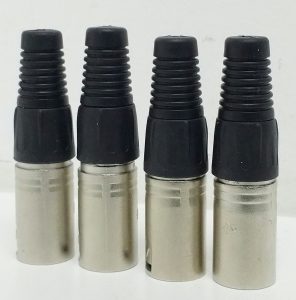 Job Lot 4x Neutrik Cable XLR NC3FXX 3 Pole XLR Male Silver Contact