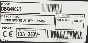 DBQ4902/6 POC MM3 3M UK SWN 10W 45R Power Distribution Unit - Image 3