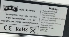 High Qualt HQ-M5-UK 5 Way Power Distribution Unit - Image 3