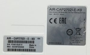 Cisco AIR-CAP2702I-E-K9 V04 Aironet 2700 Series 802.11ac Dual Band PoE Access Point - Image 3