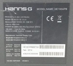 Hanns.G HE195APB 18.5" VGA LCD Monitor - Image 3