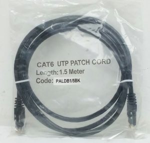 Joblot 7x Comms Express PALDB1/5BK 1.5m Cat6 UTP Patch Cord