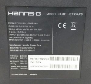 Hanns.G HE195APB 18.5" VGA LCD Monitor - Image 3