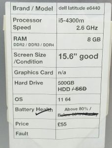 Dell Latitude E6440 i5-4300M 2.6GHz 8GB Ram 15.6" 500GB HDD Windows 11 64 - Image 3
