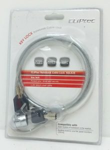 Cliptec RZL525-12 Silver Notebook Cable Lock