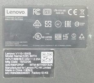 Lenovo V110-15ISK 80TH - i5-7200U 2.5GHz - 4GB Ram - 15.6" - 128GB SSD - Windows 11 Home - Image 4