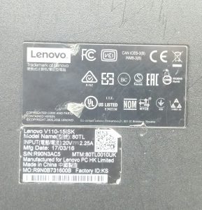 Lenovo V110-15ISK 80TL - i5-6200U 2.3GHz - 4GB Ram - 15.6" - 128GB SSD - Windows 11 Home - Image 4