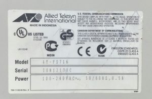 Allied Telesyn AT-FS716 10BASE-T/100BASE-TX 16Port Fast Ethernet Switch - Image 3