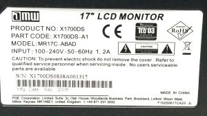 AMW MR17C-ABAD 17" DVI VGA LCD Monitor - Image 3