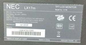 NEC Lx17m V17B 17" VGA TFT LCD Monitor - Image 3