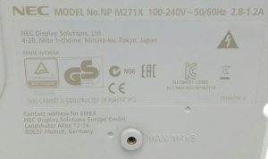 Nec M271X NP-M271X HDMI VGA Projector #6902 - Image 3