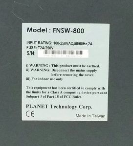 Planet FNSW-800 8-Ports 10/100 Mbps Fast Ethernet Switch - Image 3