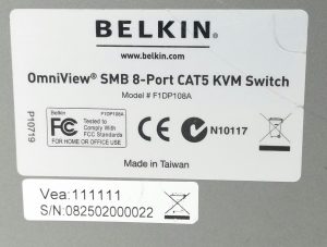 Belkin F1DP108A OmniView SMB 8-Port CAT5 KVM Switch - Image 3