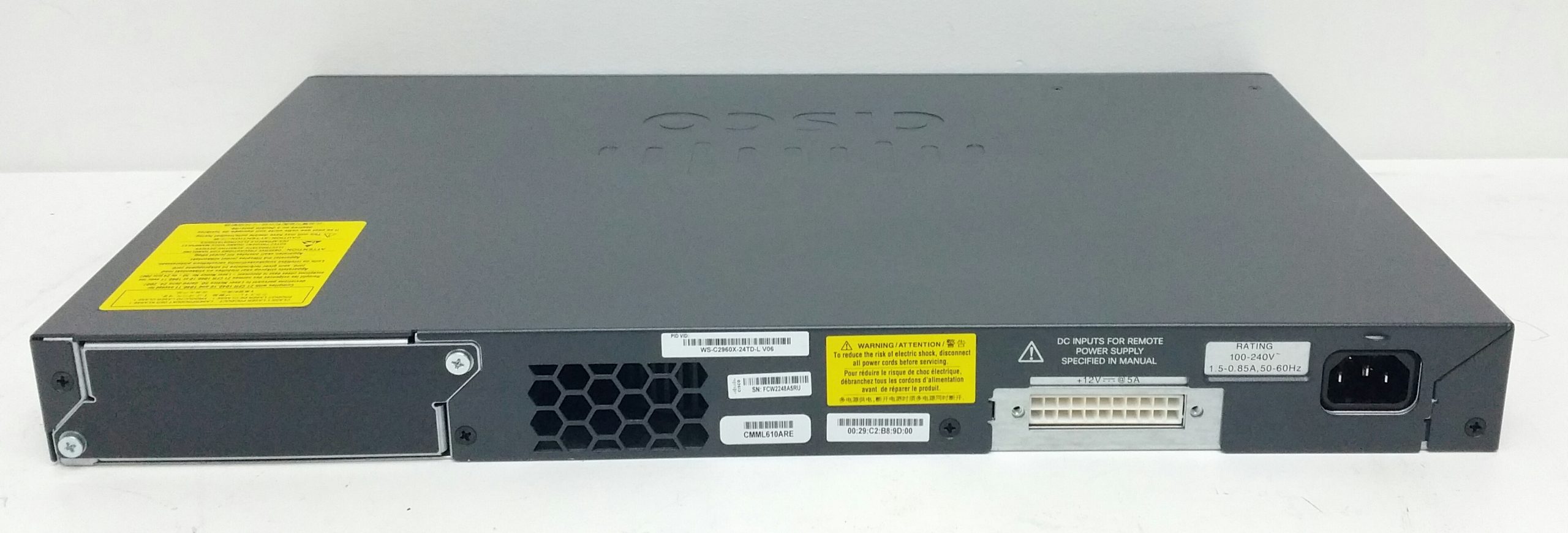 Cisco Catalyst 2960-X Series WS-C2960X-24TD-L V06 24 Port Switch