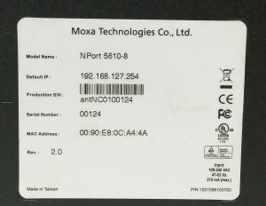 Moxa NPort 5610-8 8 Port RS-232 Device Server With Bracket Ears - Image 3