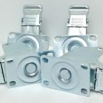 RRIUTO X001KVT82R 4PCS Trolley Swivel Casters Only with Lock Brake